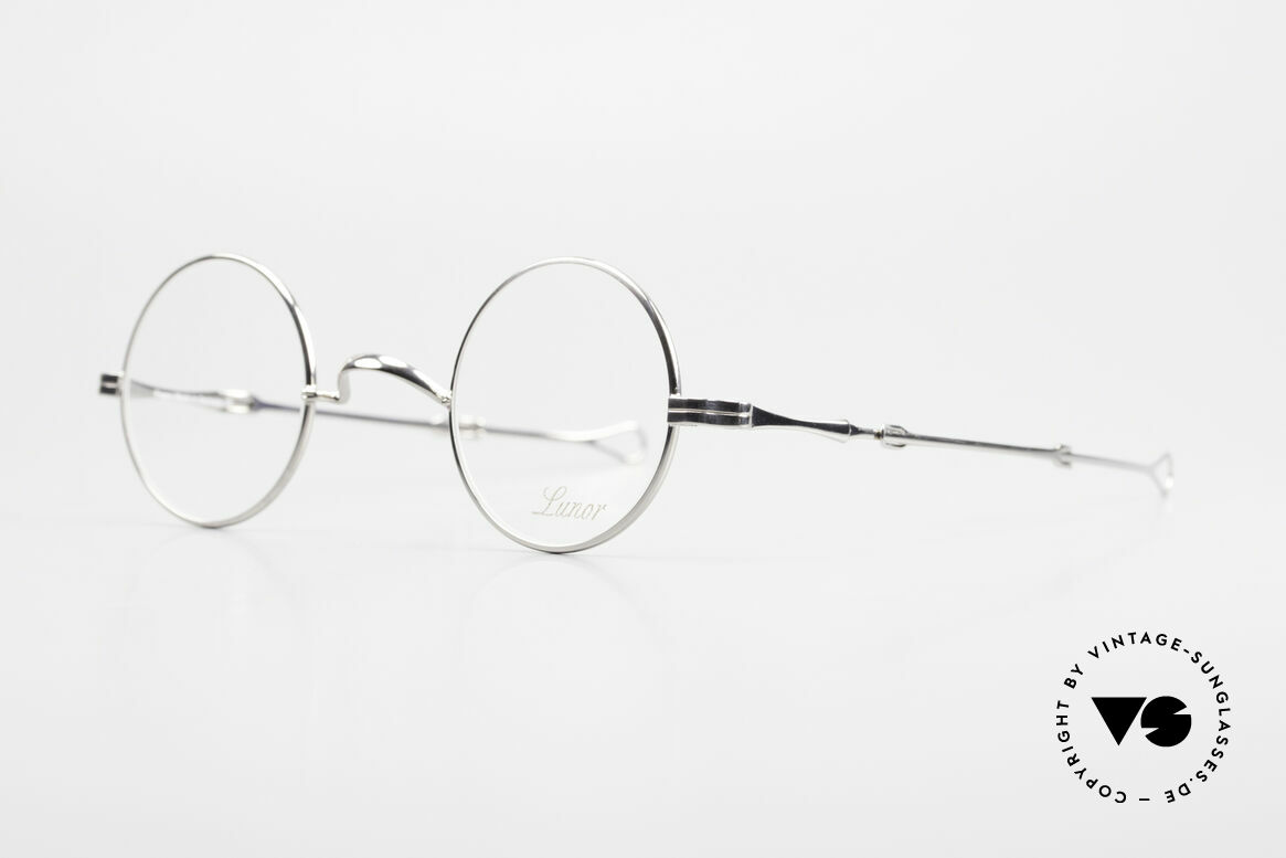 Lunor I 12 Telescopic Round Glasses Slide Temples, well-known for the "W-bridge" & the plain frame designs, Made for Men and Women