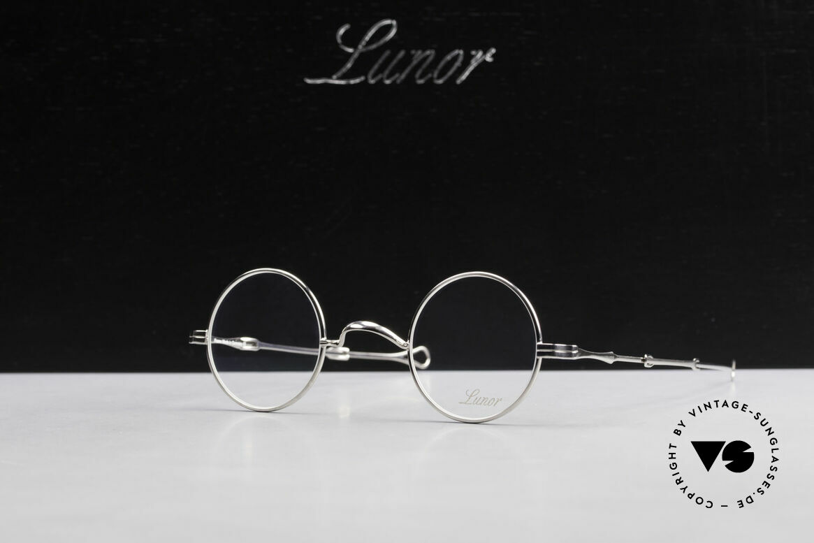 Lunor I 12 Telescopic Round Glasses Slide Temples, Size: extra small, Made for Men and Women