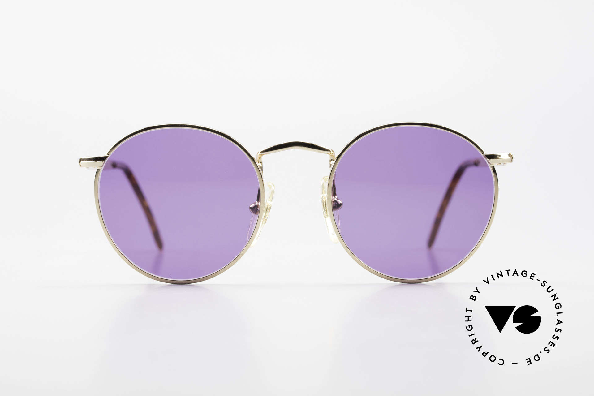 Round Shades Purple Lens John Lennon Style Sunglasses 