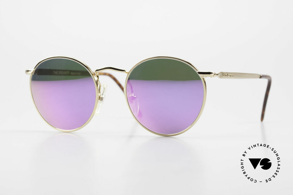 John Lennon - The Dreamer With Pink Mirrored Sun Lenses, vintage glasses of the original 'John Lennon Collection', Made for Men and Women
