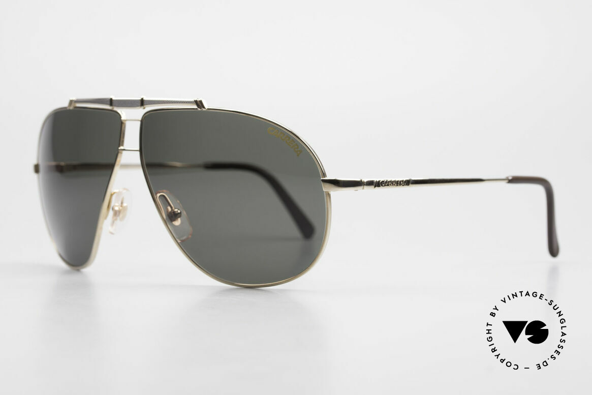 Carrera 5401 Large Aviator Shades Extra Lenses, top craftsmanship and noble frame finish in gold/titan, Made for Men