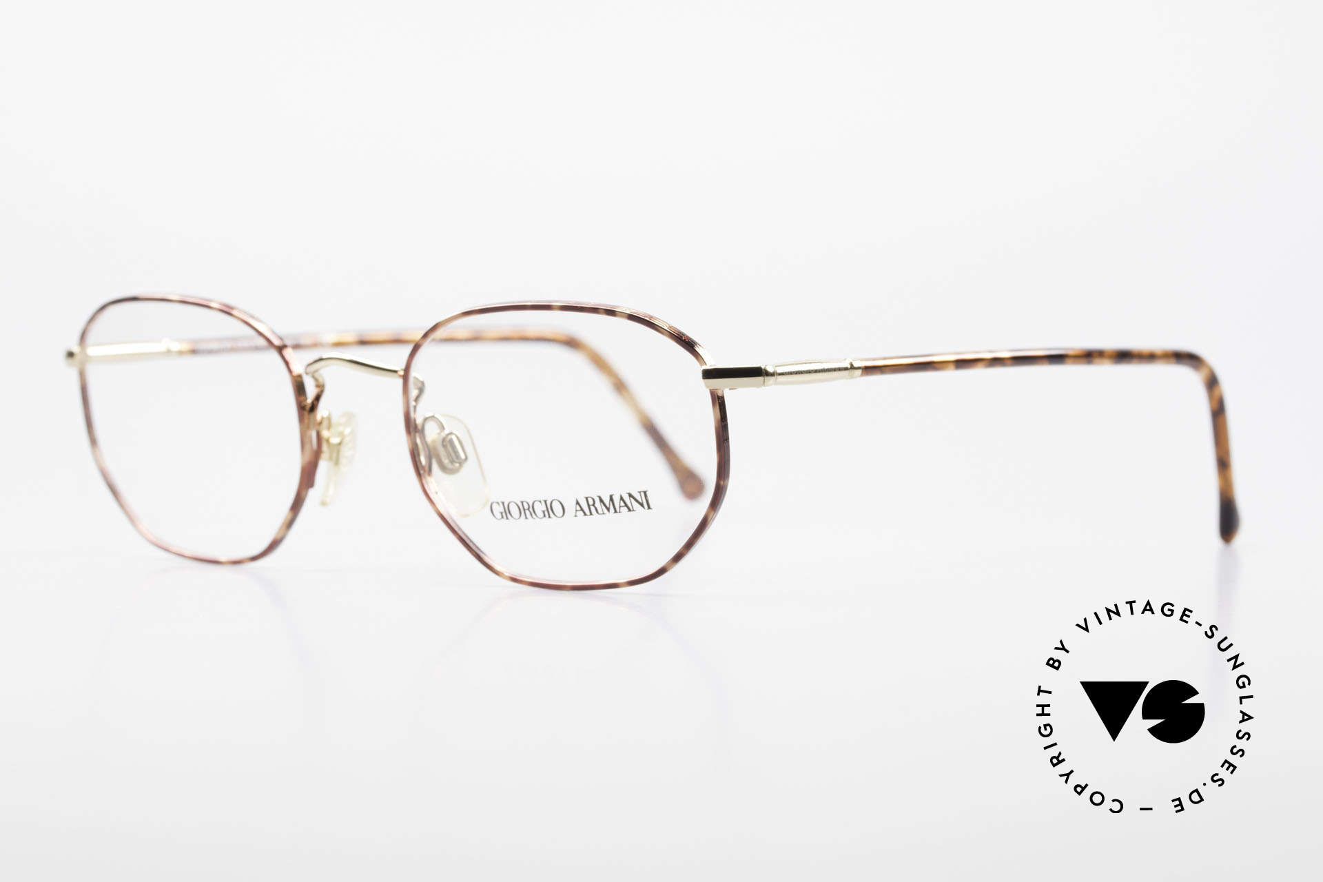 Giorgio Armani 187 Classic 90's Men's Eyeglasses, brilliant frame finish in chestnut brown / shiny gold, Made for Men