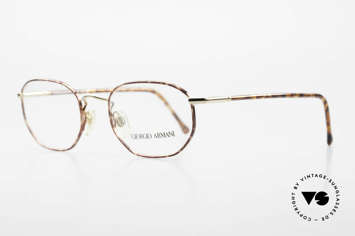 Giorgio Armani 187 Classic 90's Men's Eyeglasses, brilliant frame finish in chestnut brown / shiny gold, Made for Men