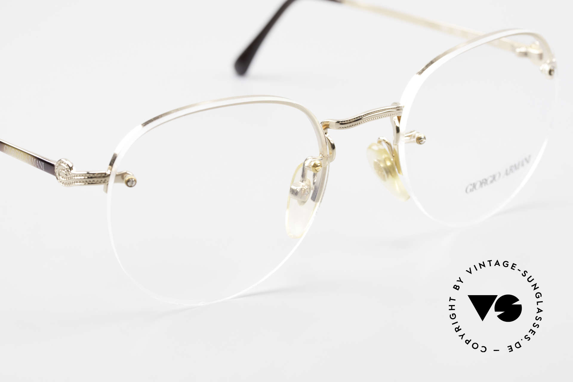 Det stereoanlæg Rejsende købmand Glasses Giorgio Armani 161 Rimless Vintage Eyeglasses 80s