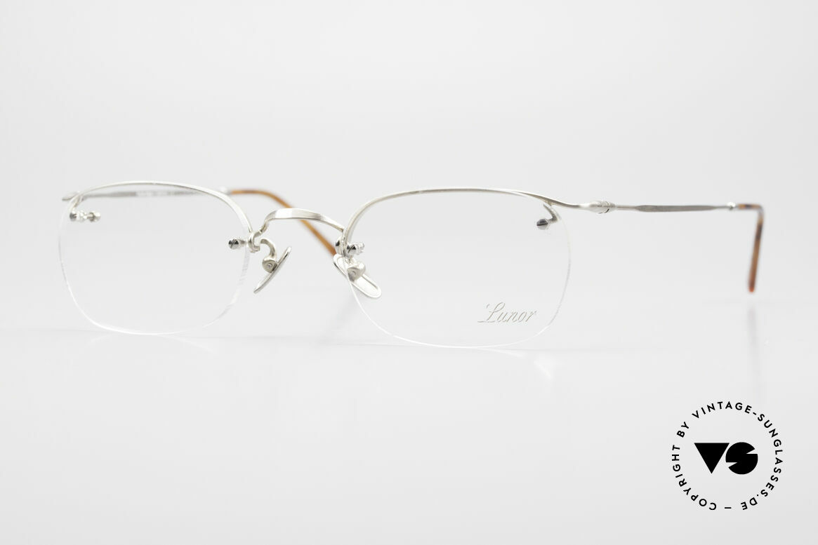Lunor Classic One Semi Rimless Vintage Glasses, LUNOR: shortcut for French "Lunette d'Or" (gold glasses), Made for Men and Women