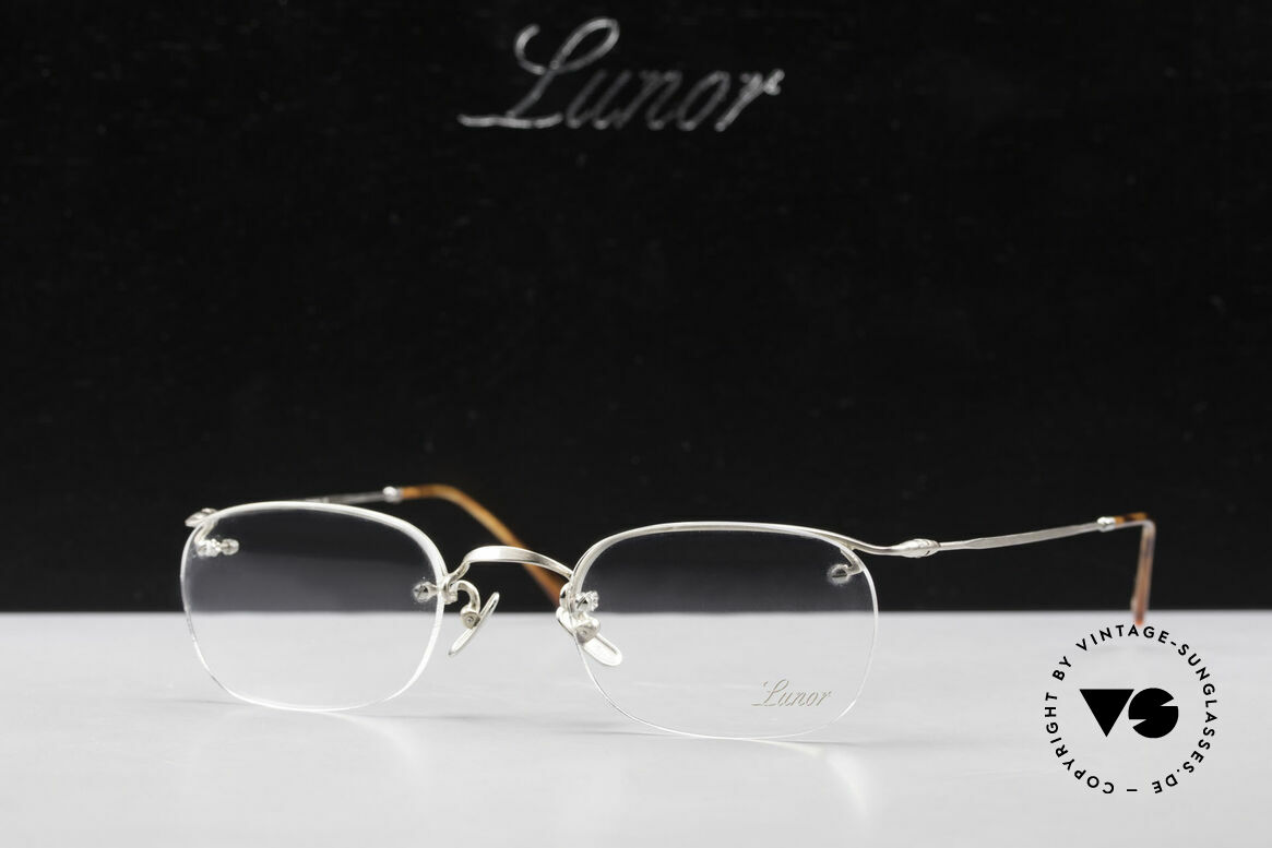 Lunor Classic One Semi Rimless Vintage Glasses, Size: small, Made for Men and Women