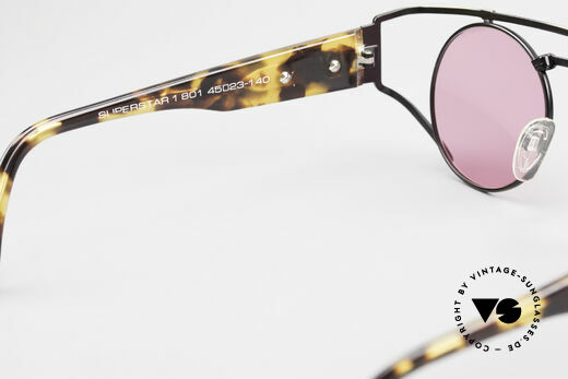 Neostyle Superstar 1 Steampunk Sunglasses Pink, an old ORIGINAL with new fancy pink sun lenses, Made for Men and Women