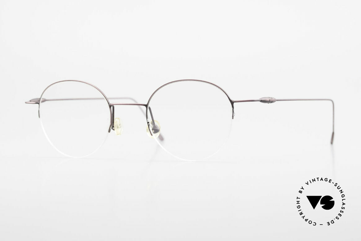 W Proksch's M61/12 Minimalist Semi Rimless Frame, Proksch's vintage Titanium eyeglasses from 1996, Made for Men and Women