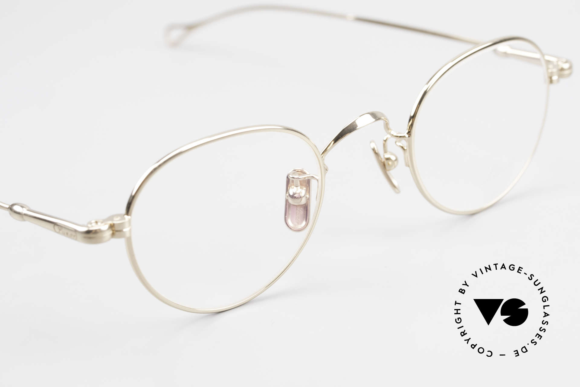 Glasses Lunor V 107 Panto Eyeglasses Gold Plated