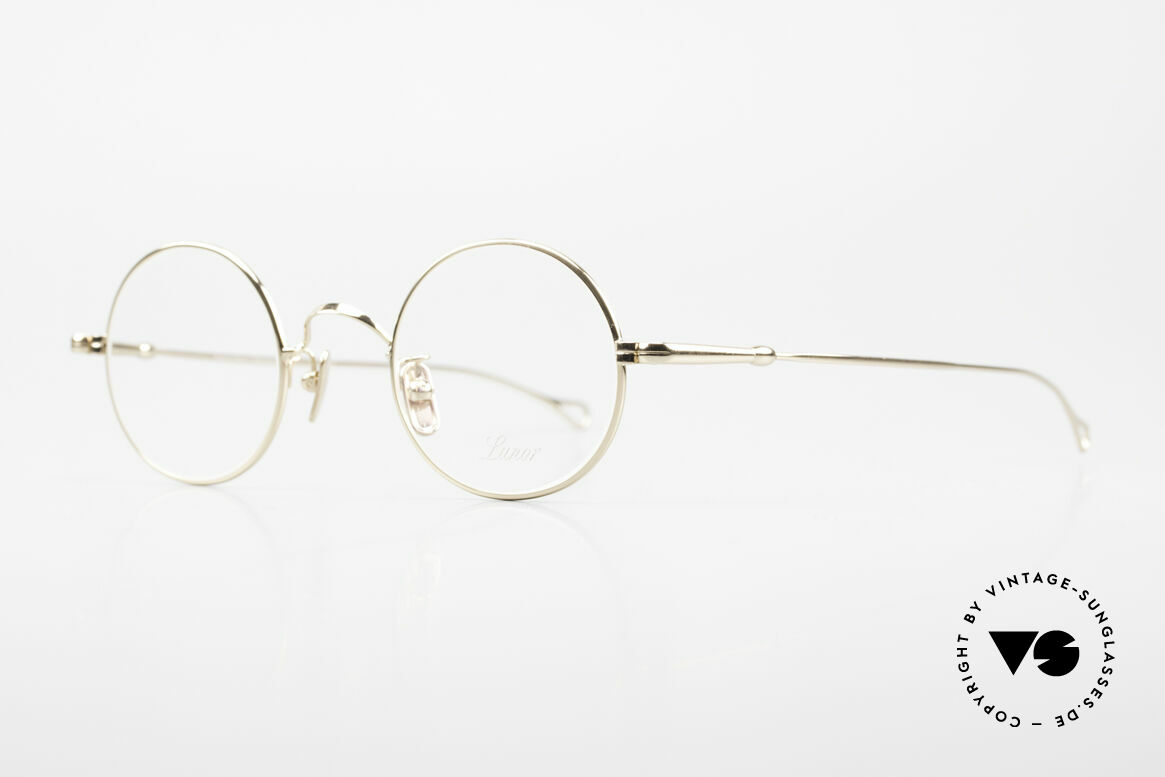 Lunor V 110 Lunor Round Glasses GP Gold, without ostentatious logos (but in a timeless elegance), Made for Men and Women