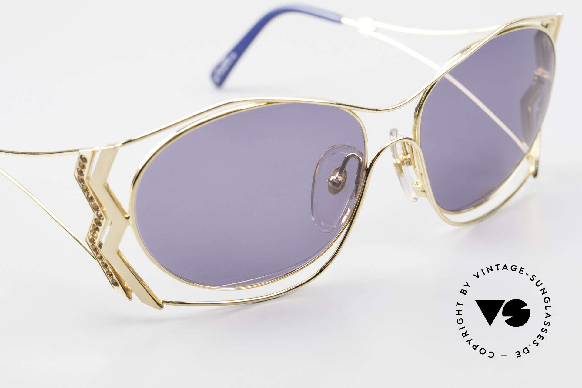 Paloma Picasso 3707 90's Sunglasses Gold-Plated, NO retro sunglasses; a unique authentic 90's original, Made for Women