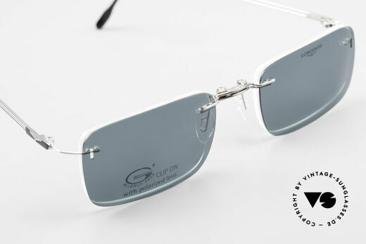 Longines 4367 Rimless Specs Polarized Clip, reduced to 169 Euro due to a TINY scratch on the clip!, Made for Men