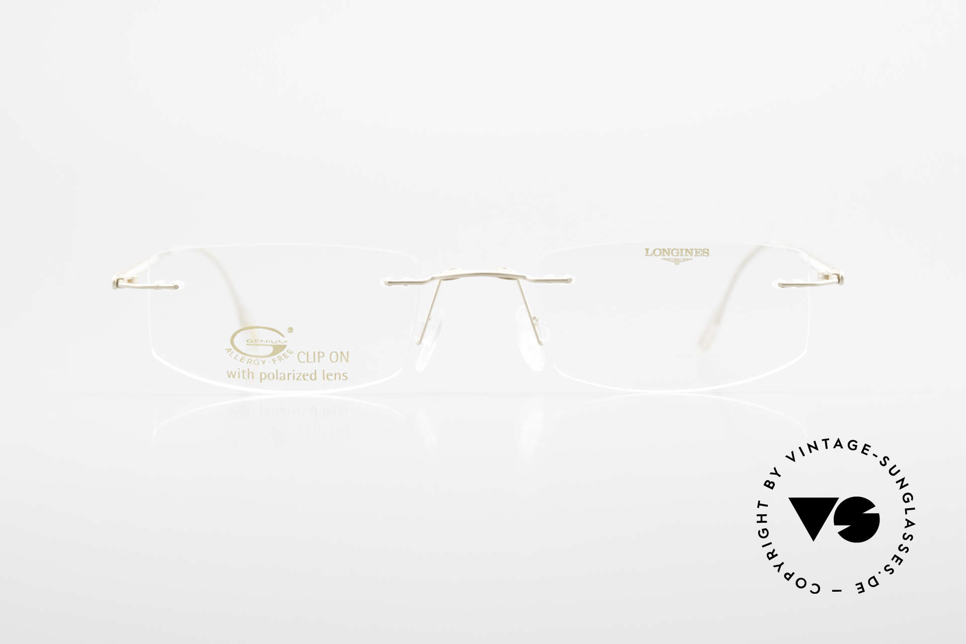 Longines 4378 Polarized Rimless Eyeglasses, Size: medium, Made for Men and Women