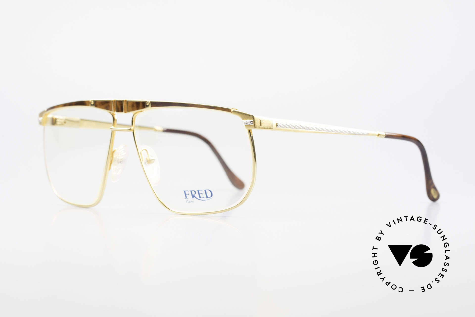 Fred lunettes rimless eyeglasses frame gold Clearance