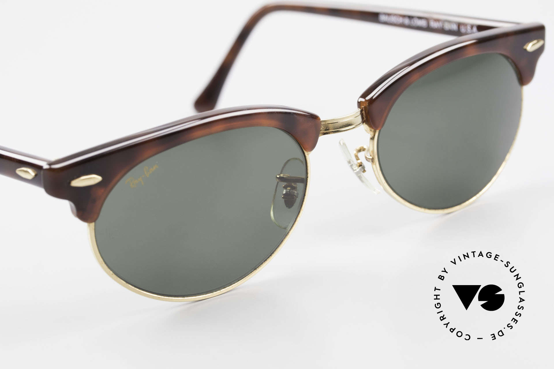 Ray Ban Clubmaster Oval 80's Bausch & Lomb Original, orig. name: Clubmaster Oval, W1264, G-15, 54x19, Made for Men and Women