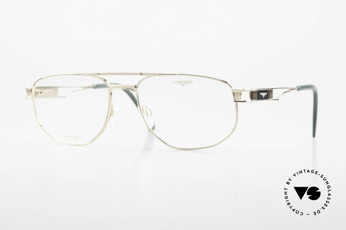 Longines 4555 90's Men's Glasses Pure Titan, Longines Men's Eyeglasses, mod. 4555, size 58/18, 140, Made for Men