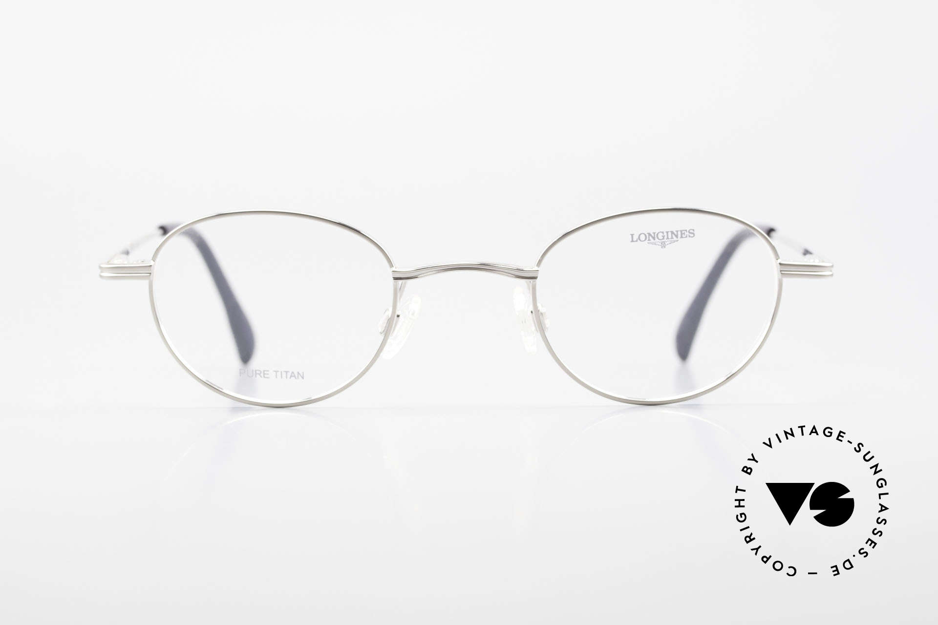 Longines 4268 90's Panto Glasses Pure Titan, very noble vintage glasses of the 1990's, Pure Titanium, Made for Men and Women