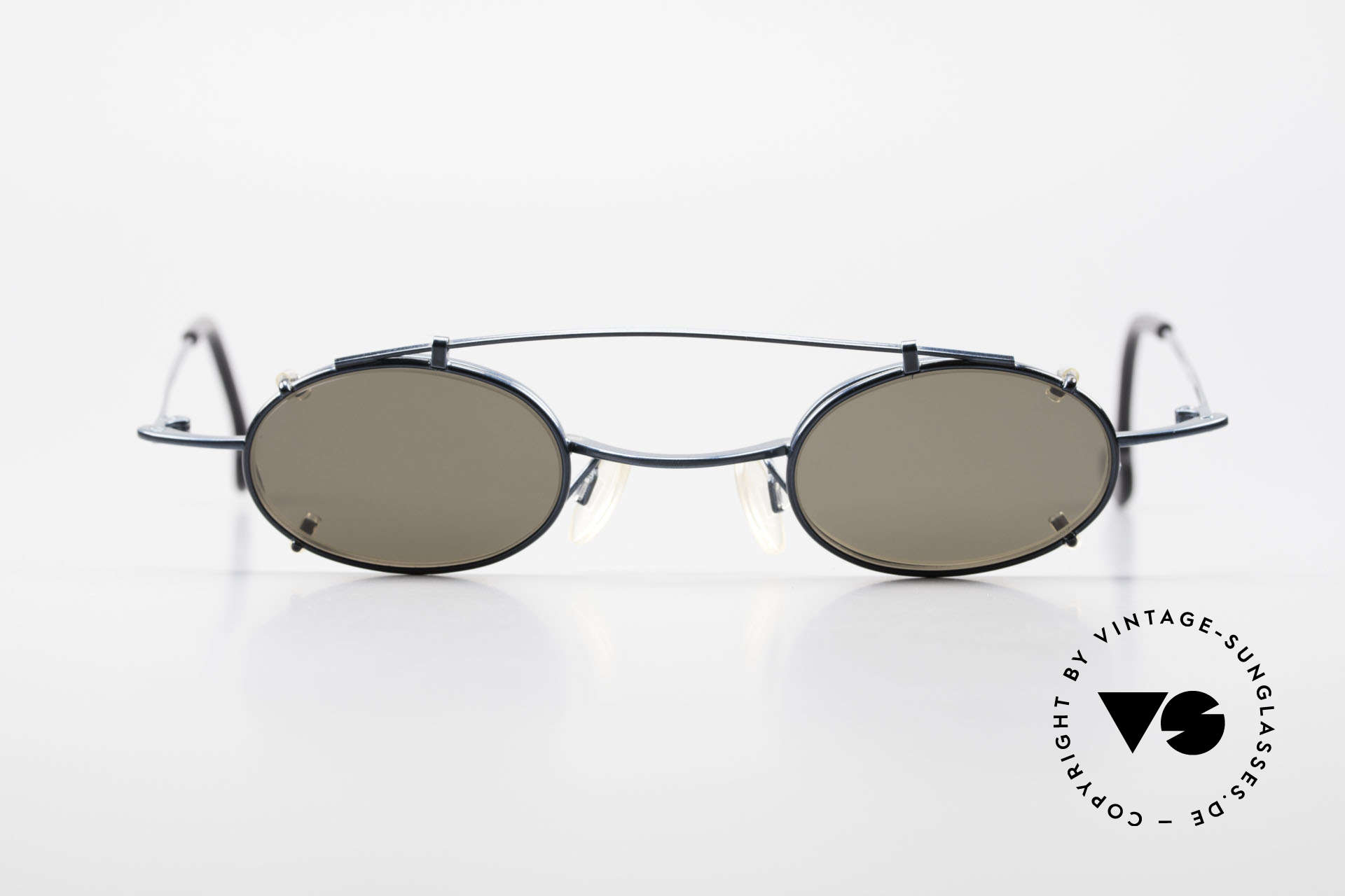 Sunglasses Theo Belgium Peter Oval Eyeglasses With Clip On