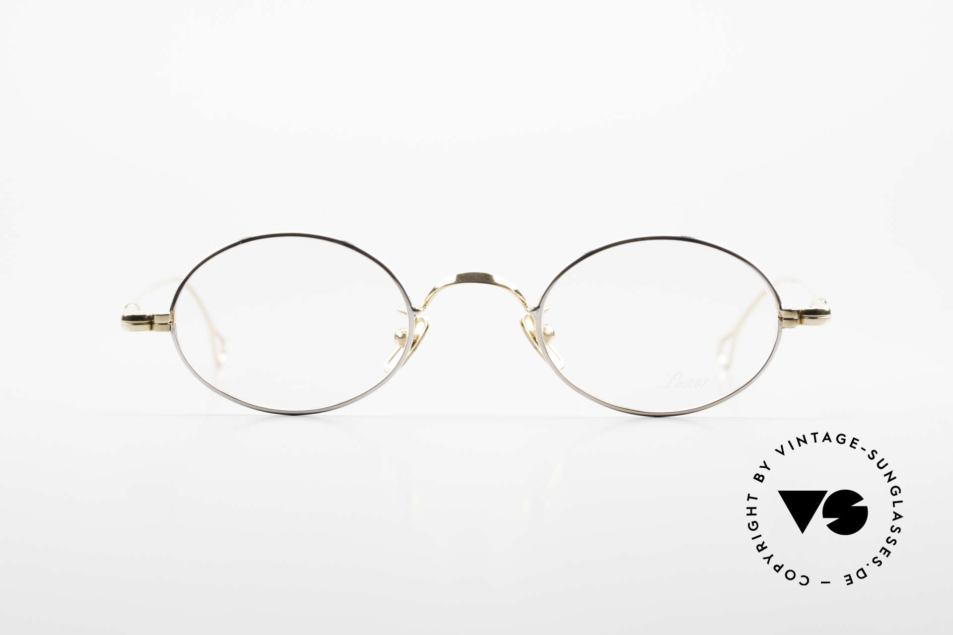 Lunor V 100 Oval Vintage Glasses Bicolor, without ostentatious logos (but in a timeless elegance), Made for Men and Women