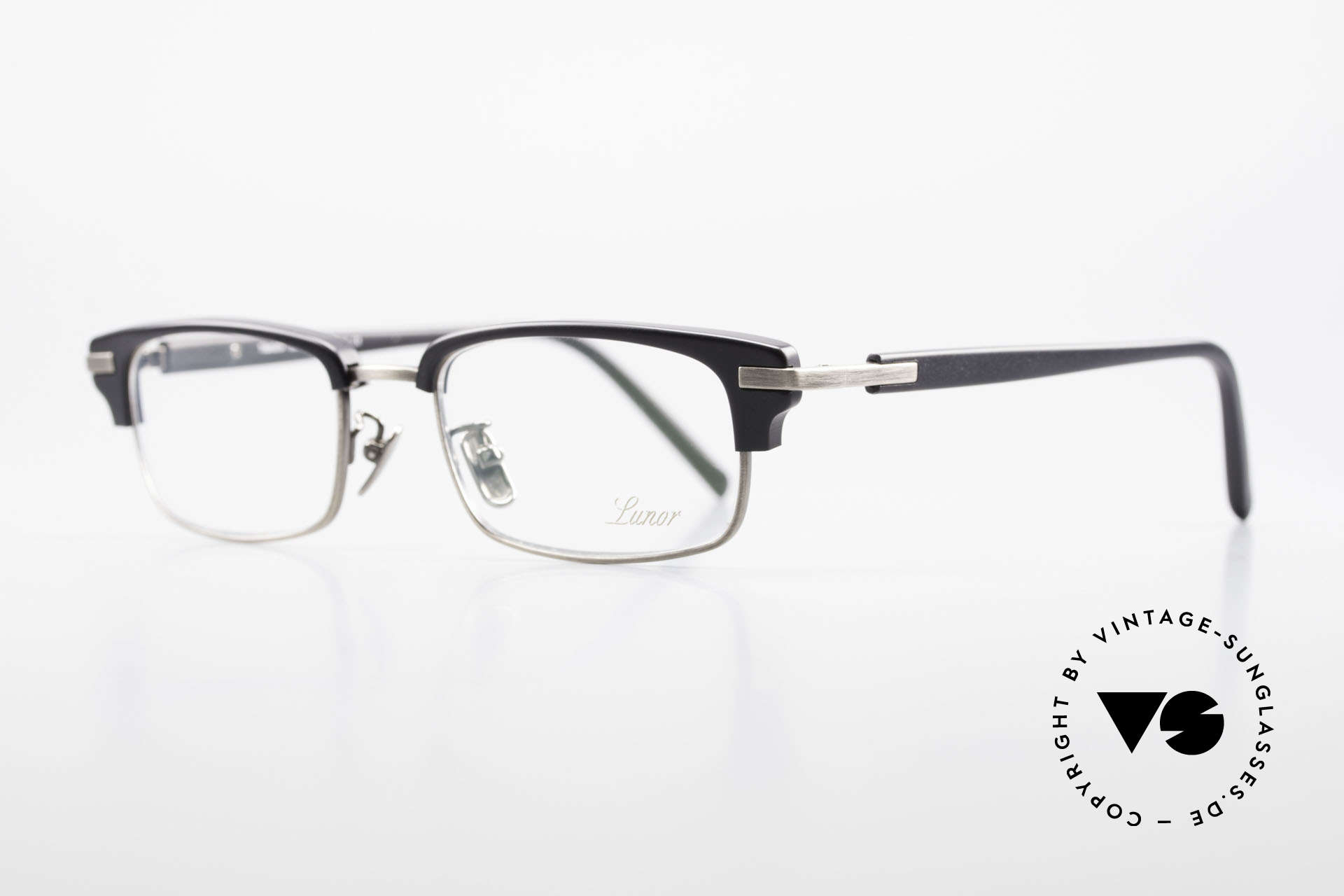 Lunor Combi II Mod 80 Combi Titanium Eyeglasses, Lunor: shortcut for French "Lunette d'Or" (gold glasses), Made for Men and Women