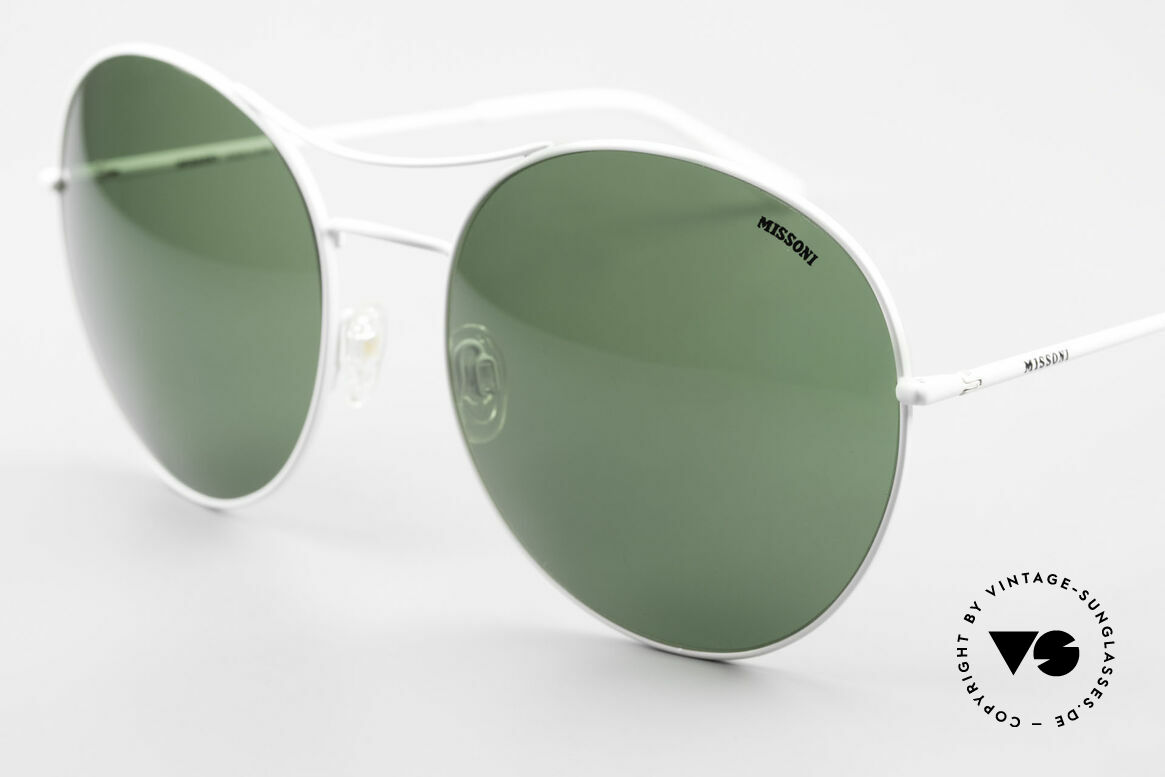Missoni 0440 Oversized Aviator Sunglasses, grass-green sun lenses (100% UV) with Missoni logo, Made for Men and Women
