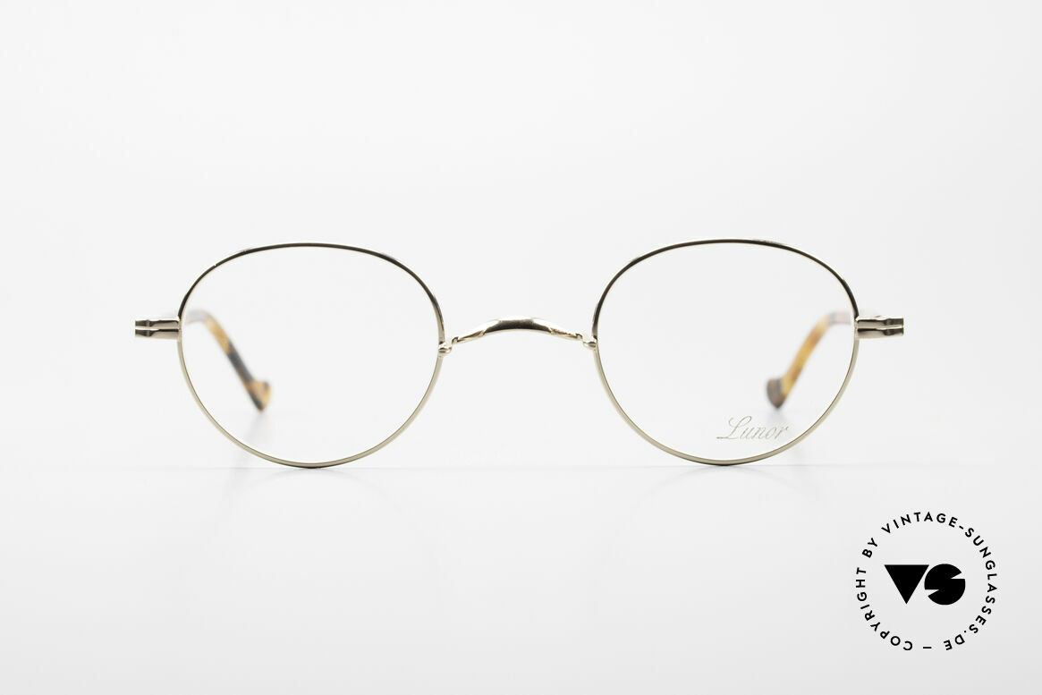 Lunor II A 22 Round Lunor Specs Gold Plated, 22ct GOLD-PLATED frame with acetate-metal temples, Made for Men and Women