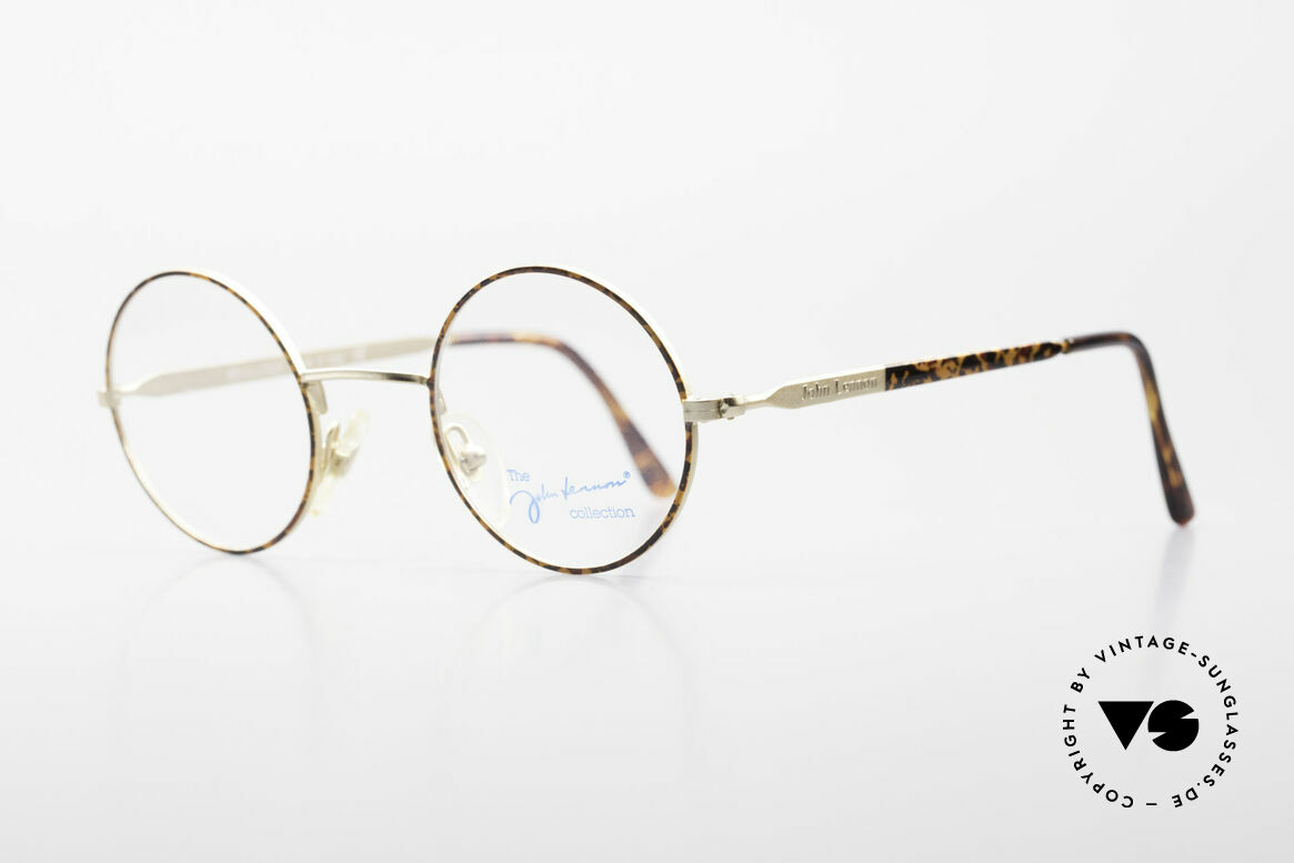 John Lennon - Revolution Vintage Glasses Small Round, small round glasses; dulled gold / chestnut brown, Made for Men and Women