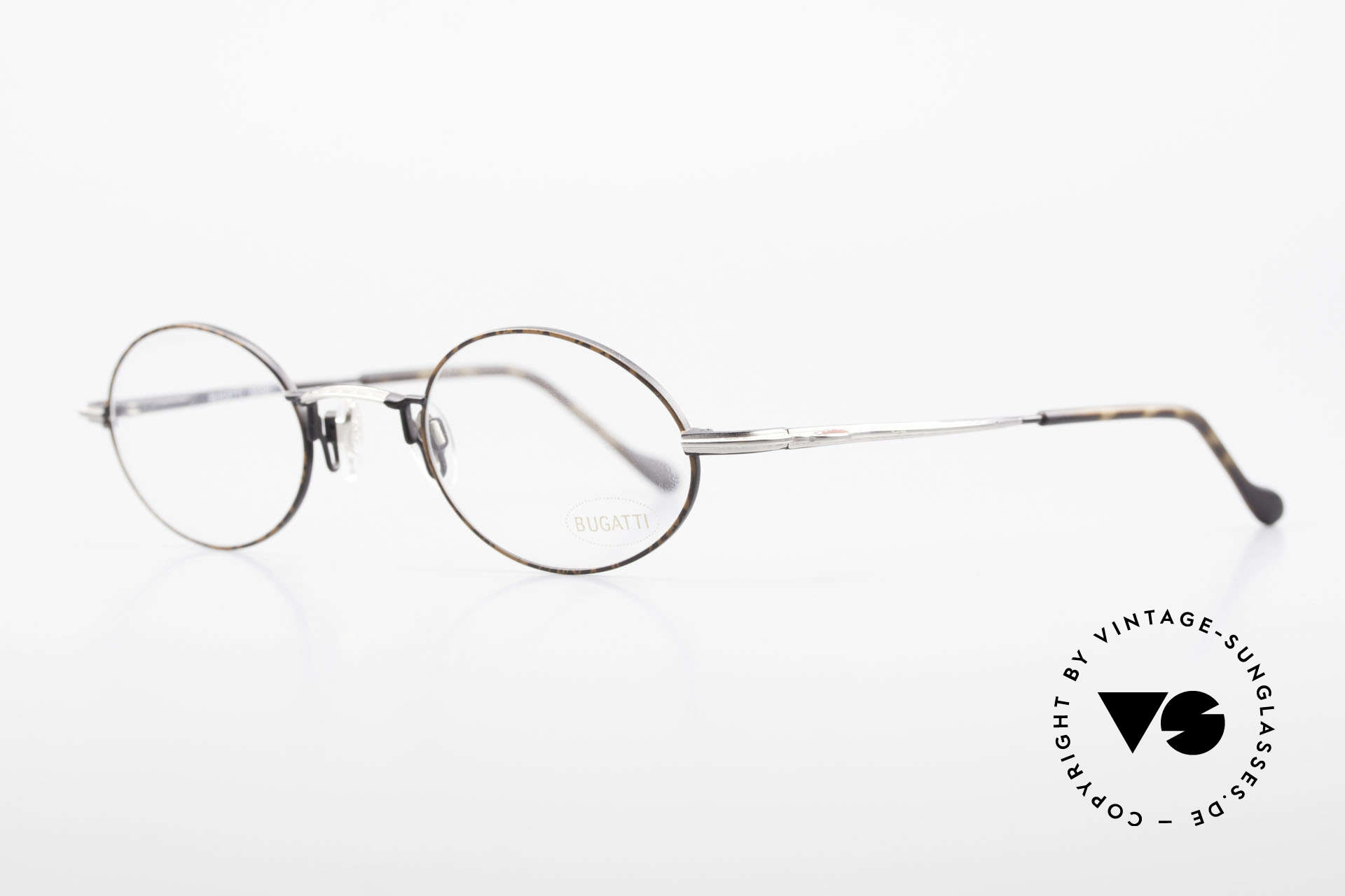 Bugatti 23191 Oval Luxury Eyeglass-Frame, made around 1995 in France; premium craftsmanship, Made for Men