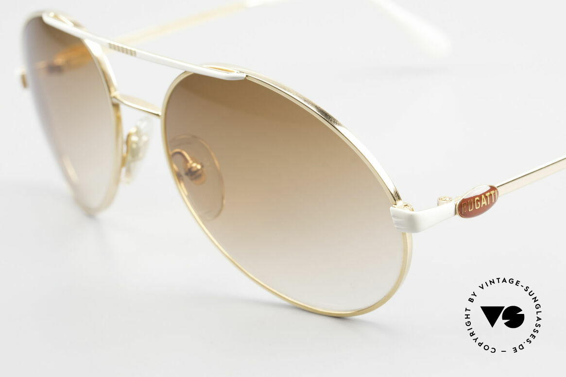Bugatti 64317 Men's Sunglasses 80's Vintage, luxury sunglasses (gold-plated), 56mm size, Made for Men