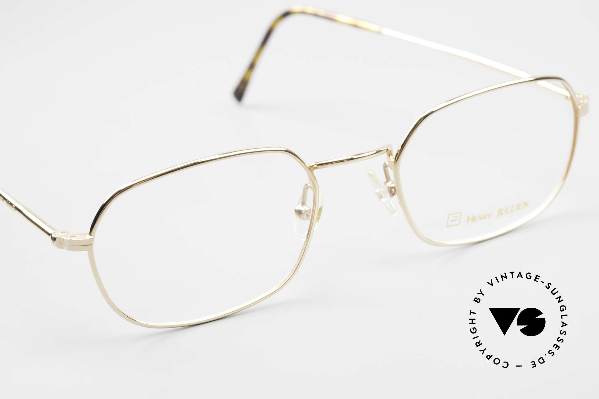 Henry Jullien Reale 05 Gold Plated Vintage Frame, NO RETRO eyewear; but an OLD RARITY in size 51/20, Made for Men and Women