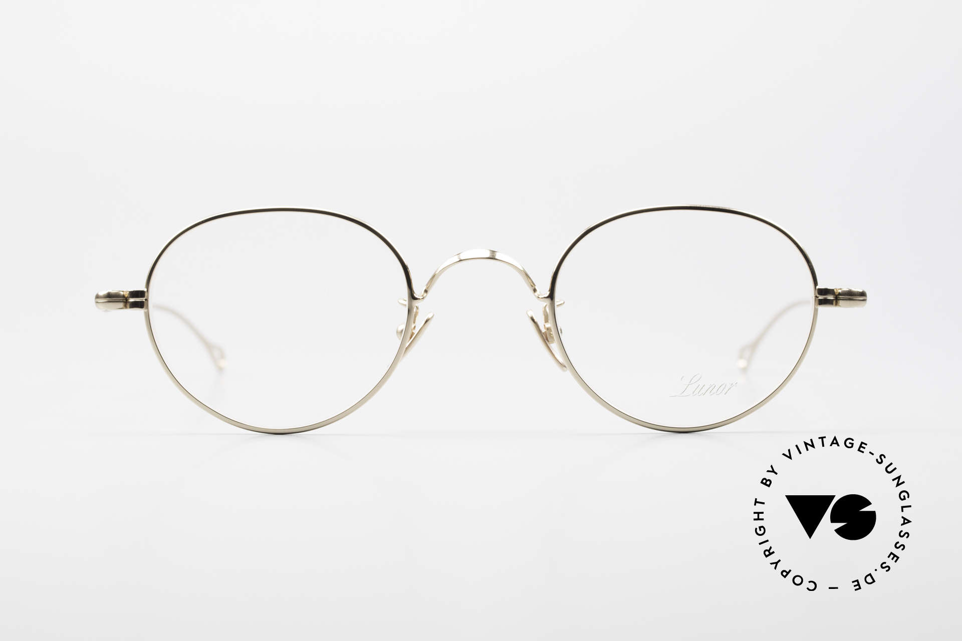 Lunor V 108 Gold Plated Glasses Titanium, without ostentatious logos (but in a timeless elegance), Made for Men