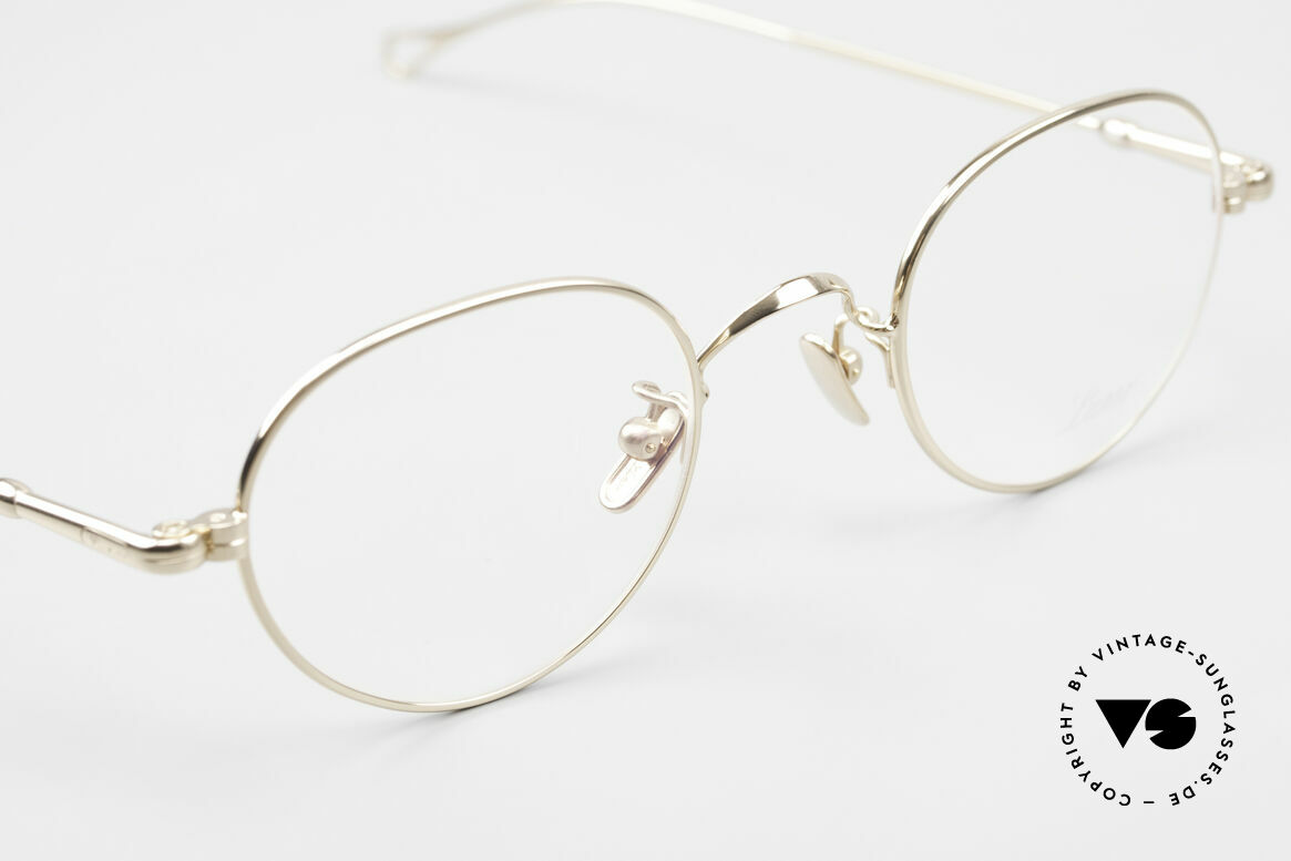 Lunor V 108 Gold Plated Glasses Titanium, of course, an unworn original with pure titanium pads, Made for Men