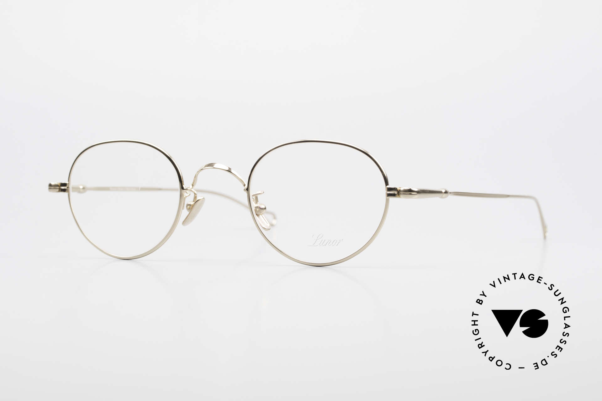 Lunor V 108 Gold Plated Glasses Titanium, LUNOR: honest craftsmanship with attention to details, Made for Men