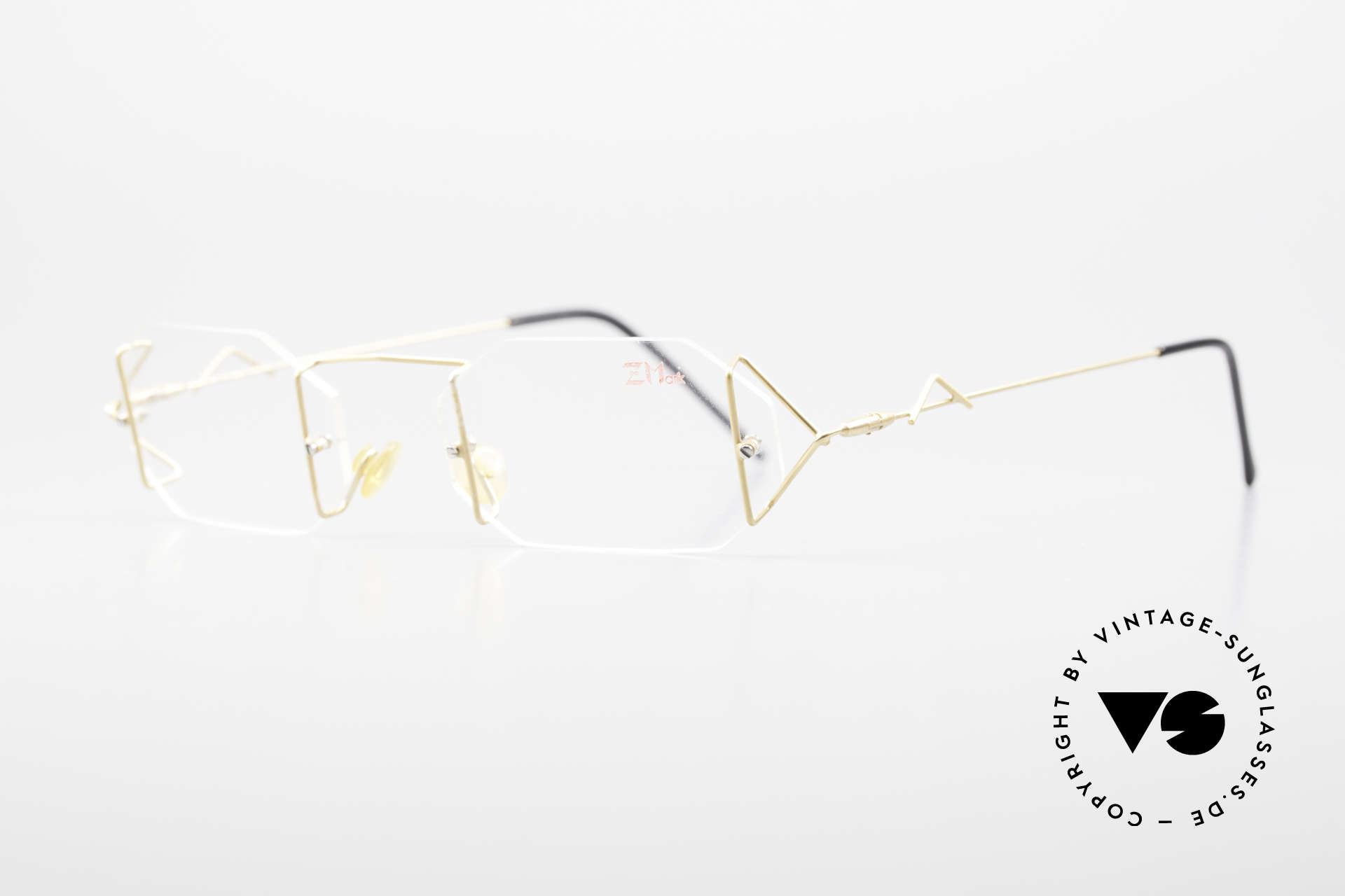 Z Mark 9 Artful 90's Rimless Eyeglasses, an unworn masterpiece with orig. DEMO lenses, Made for Men and Women
