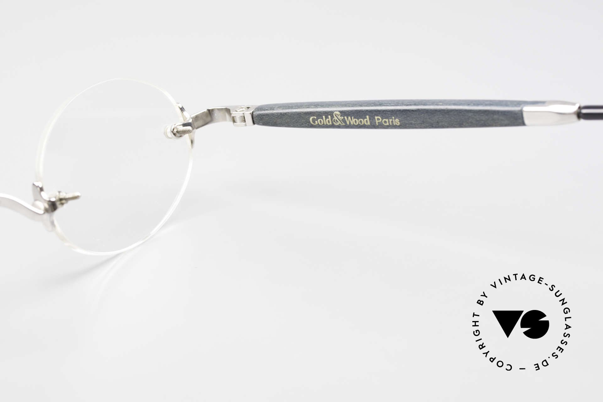 Gold & Wood 338 Luxury Rimless Specs Oval 90's, Size: small, Made for Men and Women
