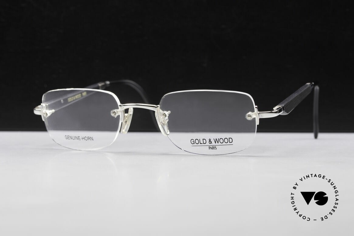 Gold & Wood 332 Genuine Horn Rimless Glasses, the credo: elegance, timelessness, craftsmanship, Made for Men and Women