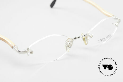 Gold & Wood S02 Luxury Rimless Spectacles, NO RETRO, but a precious 20 years old ORIGINAL, Made for Men and Women