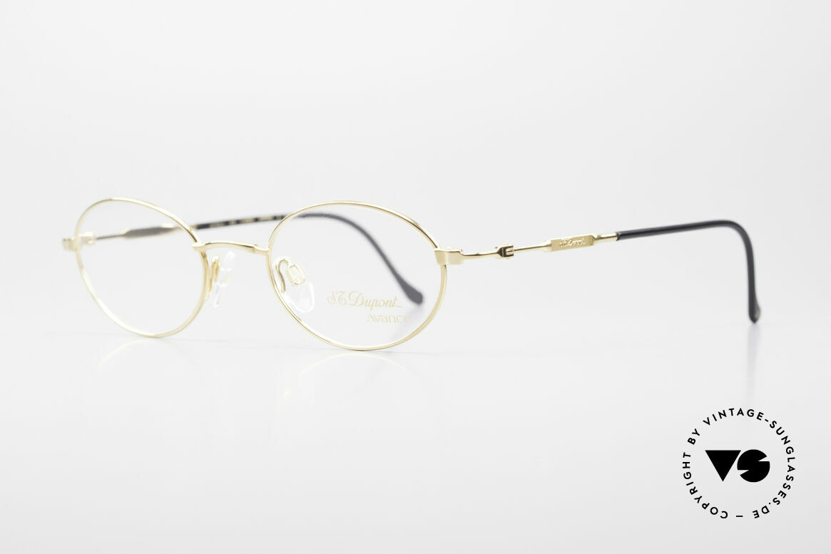 S.T. Dupont D501 Luxury Gold Plated Frame Oval, very noble and 1st class wearing comfort; in size 47/20, Made for Men and Women