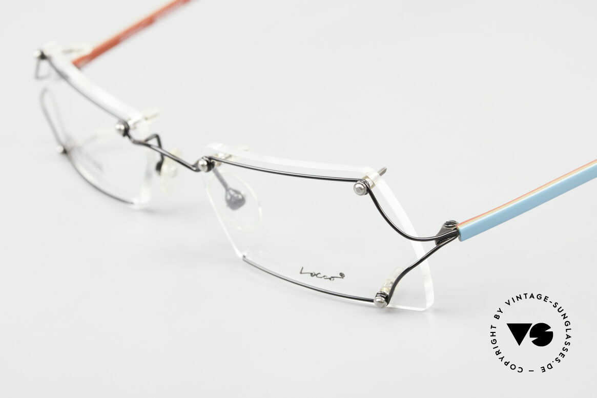 Locco Lux Crazy 90's Rimless Eyeglasses, NO RETRO eyeglasses, but an old 1990's ORIGINAL, Made for Men and Women