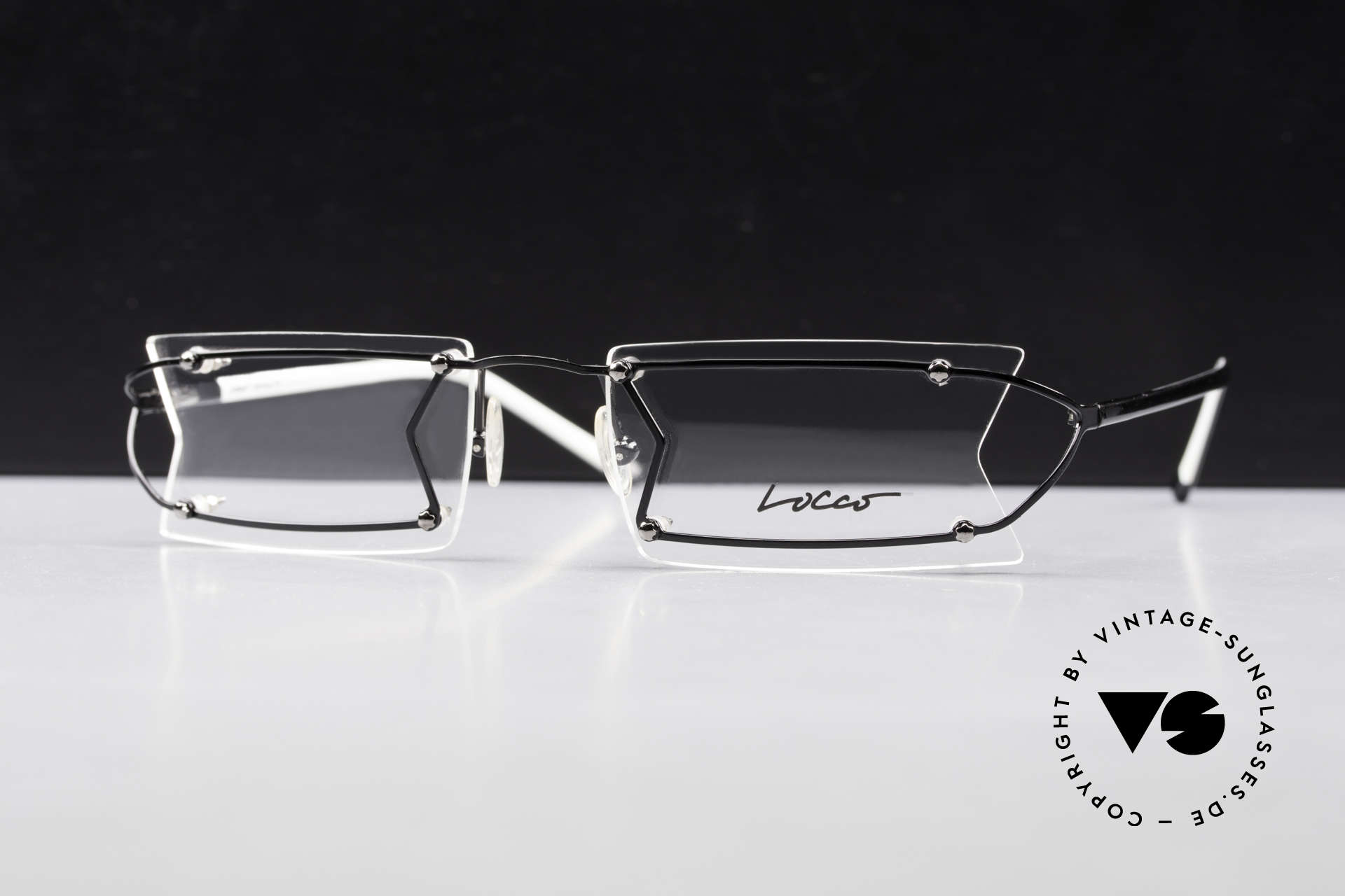 Locco Pinot Crazy 90's Rimless Eyeglasses, never worn vintage rarity for cheerfulness & mirth, Made for Men and Women