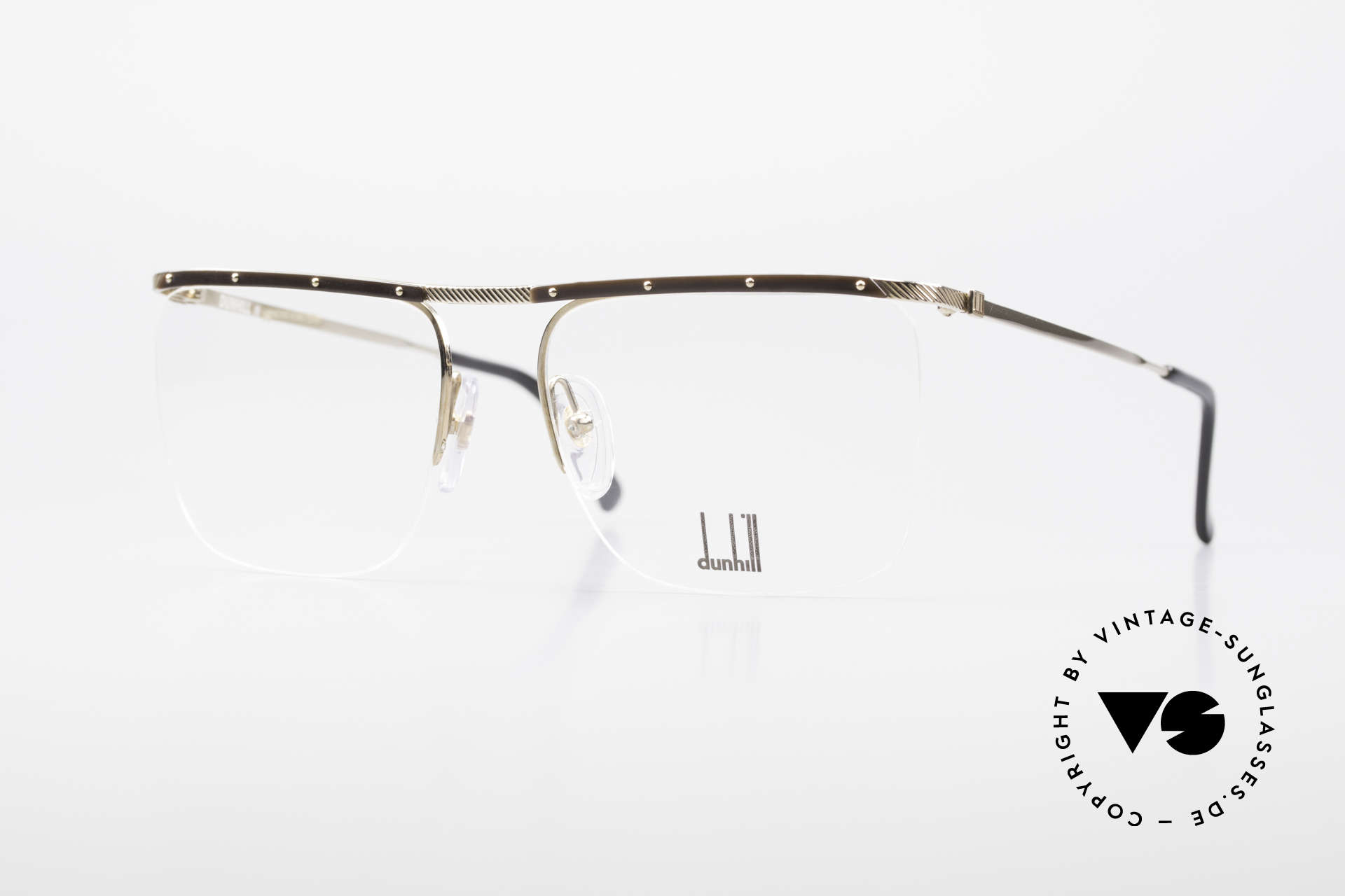 Dunhill 6056 80's Genuine Horn Trims Frame, Alfred Dunhill luxury eyeglass-frame from 1988, Made for Men