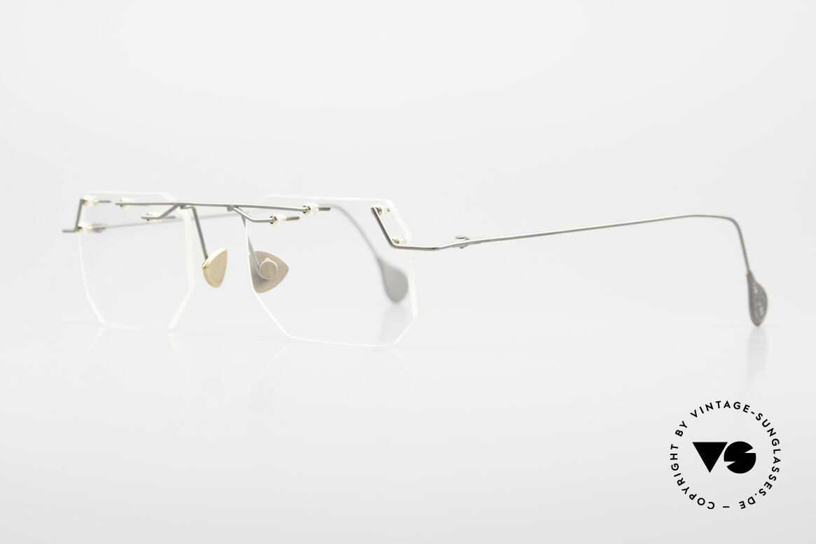 Paul Chiol 09 Artful Rimless Eyeglasses 90's, filigree & cleverly devised design; simply chichi, Made for Men and Women
