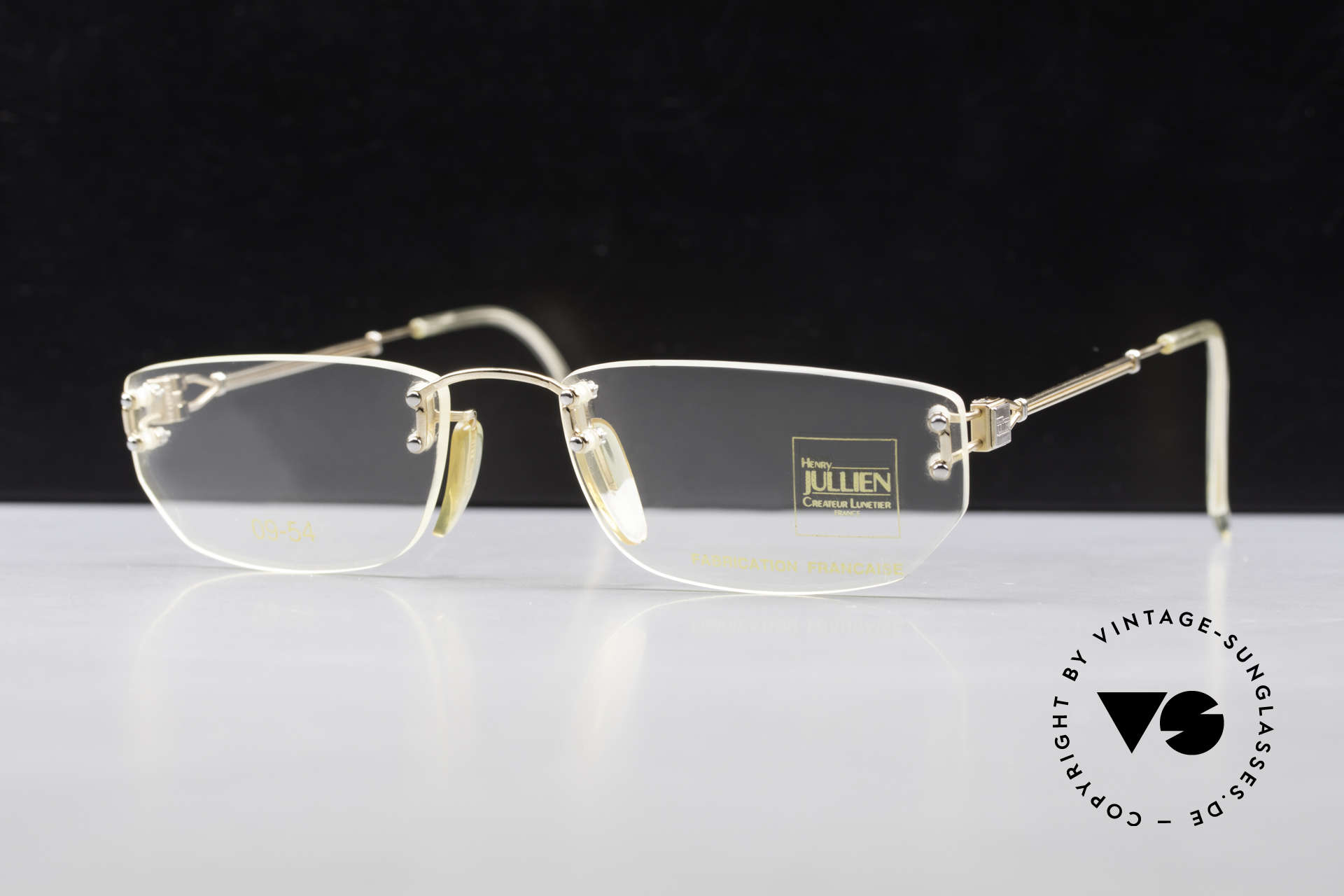 Henry Jullien Melrose 09 Rimless Vintage Frame 1994, rimless vintage eyeglass-frame by HENRY JULLIEN, Made for Women