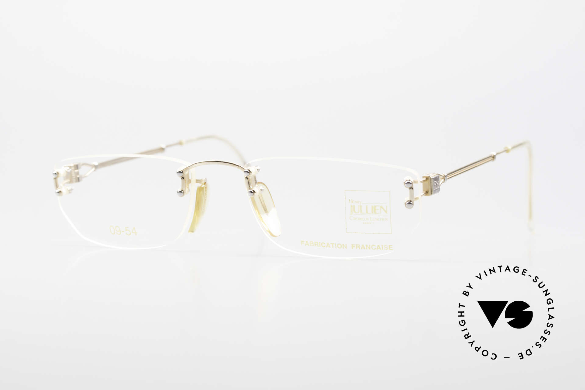 Henry Jullien Melrose 09 Rimless Vintage Frame 1994, accordingly top-notch, noble & precious frame finish, Made for Women