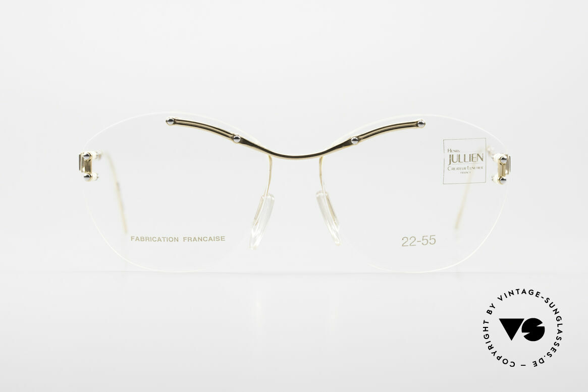 Henry Jullien Melrose 2255 Rimless Vintage Ladies Frame, Jullien is well-known for high-end gold processing, Made for Women