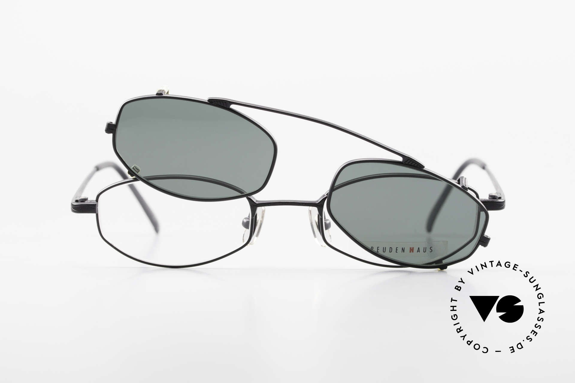 Freudenhaus Ita Titanium Frame With Sun Clip, NO RETRO fashion, but an old Original from the 90's, Made for Men and Women