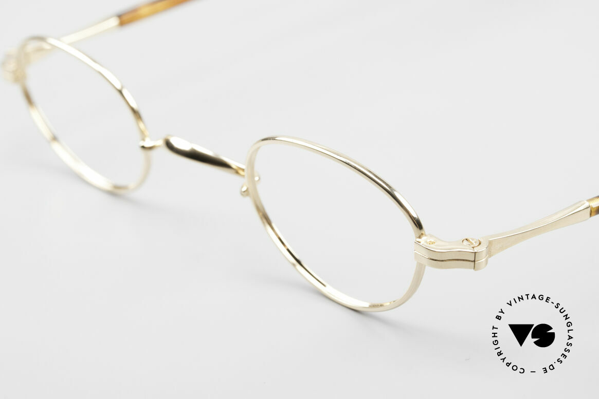 Lunor II A 03 Gold Plated Eyeglass-Frame, this is the eyewear "03" design, size 38/25 (extra small), Made for Men and Women