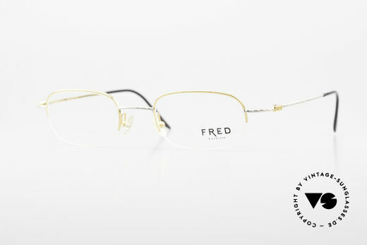 Fred F10 L03 Semi Rimless 90's Luxury Frame Details