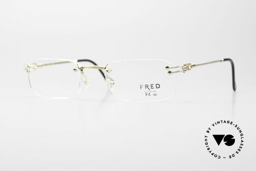 Fred Orcade Square Rimless Luxury Glasses Details