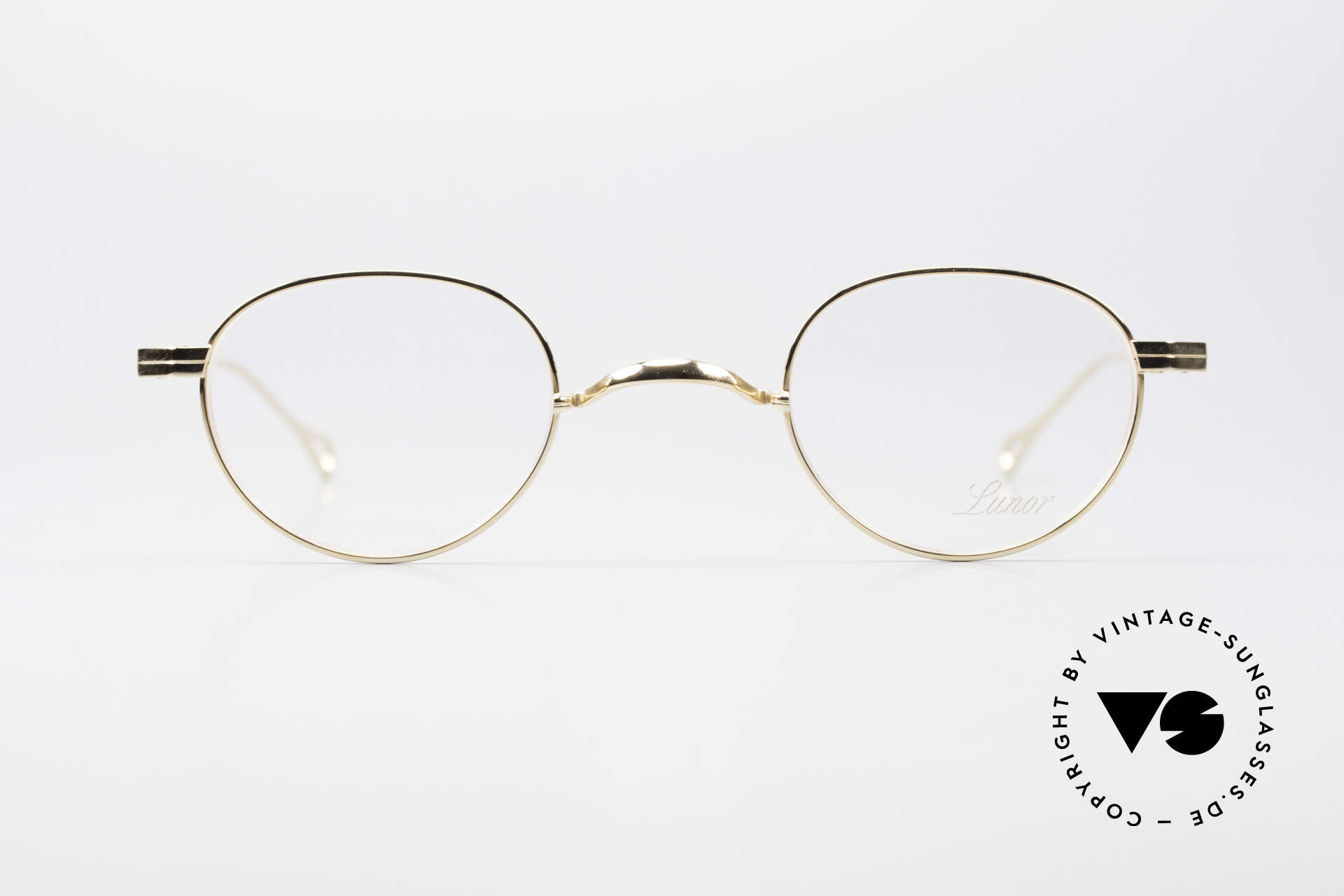 Glasses Lunor T2EMT GP Round Titan Frame Gold Plated